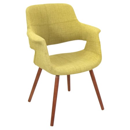 LUMISOURCE Vintage Flair Chair in Walnut and Green CHR-JY-VFL GN